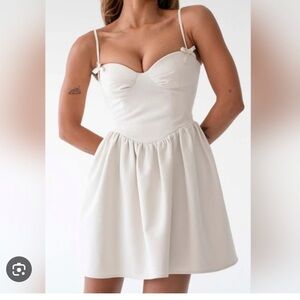 Rumored Cream Mini Dress